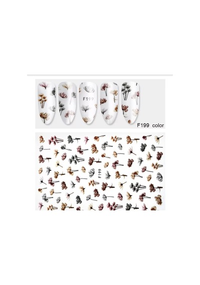3D Yapışkan Tırnak Dövme Tırnak Tatto Nail Art F199
