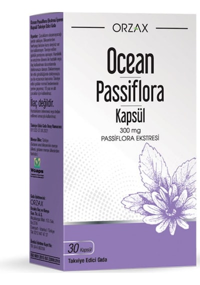 Ocean Passiflora 30 Kapsül Passiflora Ekstraktı İçeren Takviye Edici Gıda