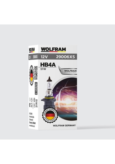 Hb4a Ampul 9006 Xs Standart Işık Düz Soket 12v 51w - Wolfram 29006xs