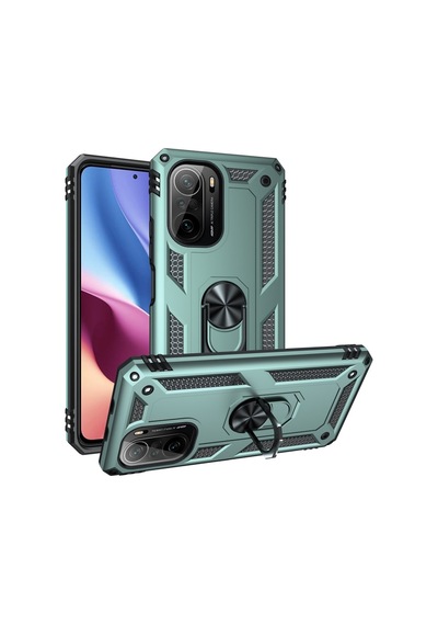 Xiaomi Redmi K40 Kılıf Sofya Yüzüklü Standlı Korumalı Kılıf