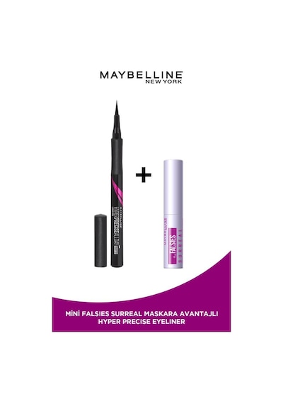 Hyper Precise All Day Mat Siyah Eyeliner 701 + Mini Falsies Surreal Maskara Avantajlı Set pkthypaldmtsmasst-8719 Diğer