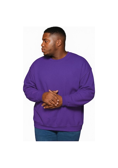 Benroma Büyük Beden Unisex Sweatshırt Mor