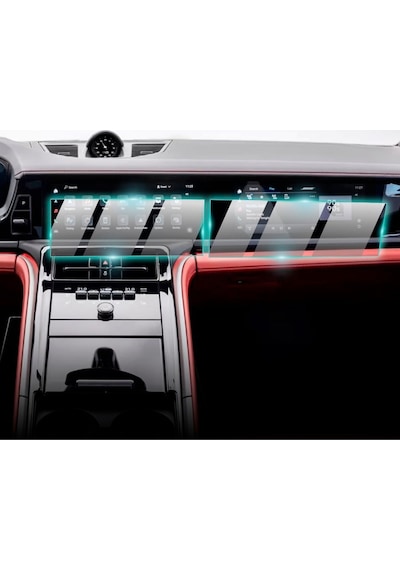 Porsche 2024 Panamera 12.3" Navigasyon + 10.9" Yolcu Ekranı 9h Ipg Proactive Ekran Koruyucu