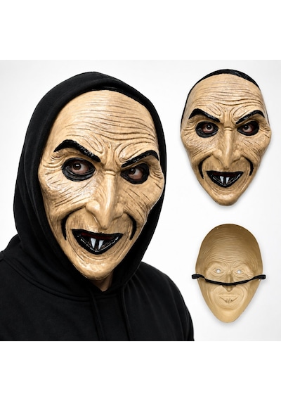 Sivri Burunlu Korkunç Yaşlı Kadın Plastik Maske - Ajak-898246 18