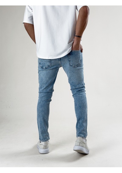 Cocopelli Slim Fit Buz Mavisi Erkek Kot Pantolon Coc2715 Çok Renkli