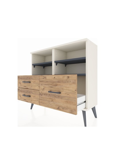 Arges Şifonyer 4 Raflı 3 Çekmeceli 88x30x80 Aytaşı-antrasit/çam Antrasit/çam Arges Şifonyer 4 Raflı 3 Çekmeceli 88x30x80 Aytaşı-antrasit/çam Antrasit/çam