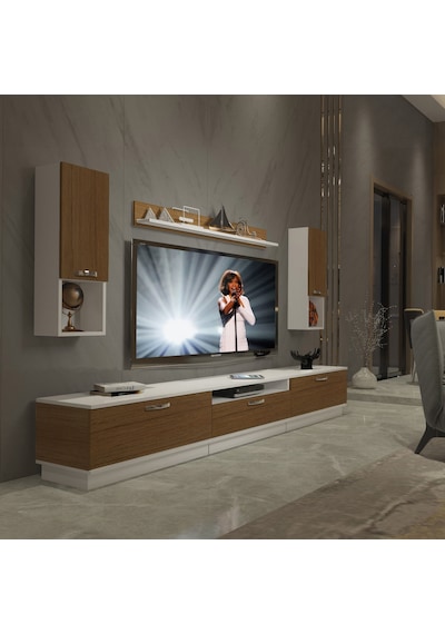 Decoraktiv Trendstyle 270da Mdf Tv Ünitesi Tv Sehpası Beyaz - Ceviz