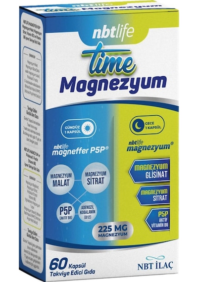 Nbt Life Time Magnezyum 2 x 60 Kapsül