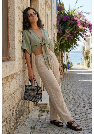 Lela Bayan Pantolon 668yp5502 Taş Taş