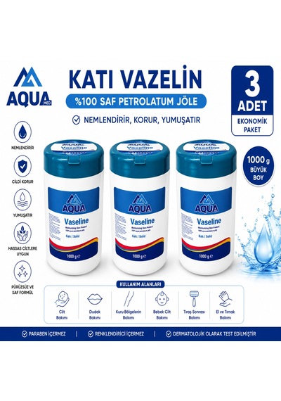 Aqua Katı Vazelin 1l 3 Adet