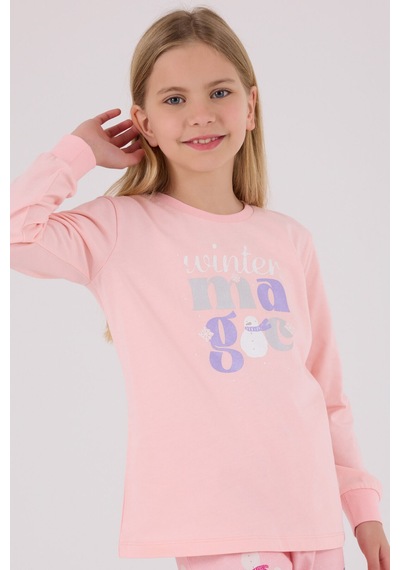 Rolypoly Kız Çocuk Pembe Pijama Takımı Rp3712-c-v2 Pembe