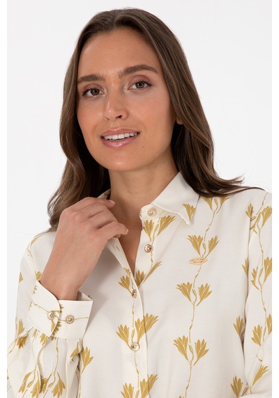 U.s. Polo Assn. Kadın Gömlek Desenli 50308637-vr256 İnci