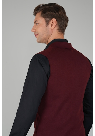 Bisse Bordo Kruvaze Yün Erkek Yelek Tryl24k24202 D25 Bordo Bisse Bordo Kruvaze Yün Erkek Yelek Tryl24k24202 D25 Bordo