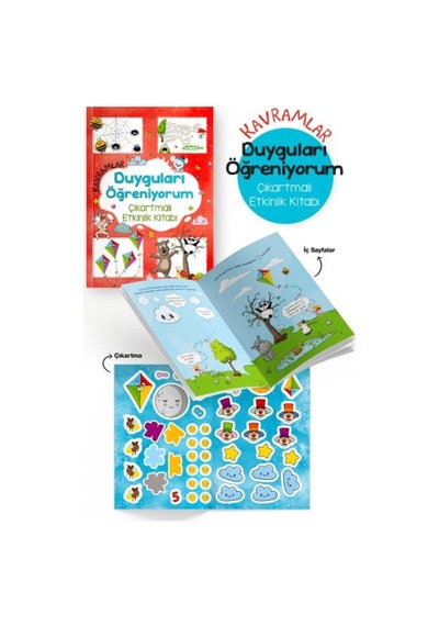 Kavramlar Duyguları Öğreniyorum Çıkartmalı Etkinlik Kitabı - 3 Yaş + - Dppq-753198