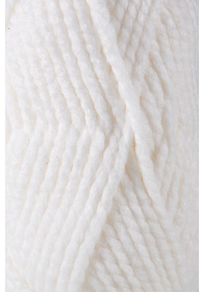 Sensy Premium Woolly El Örgü Ipi Atkı Bere Şapka Ip Panço Ipi Hırka Ipliği Beyaz