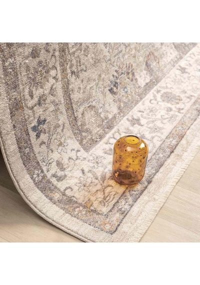 Krem Bej Soyut Eskitme Desenli Uşak Halı - Ns0256ka Krem - Bej