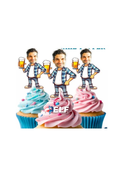 Doğum Günü Eğlence Süs Cupcake Süs 10adet 0