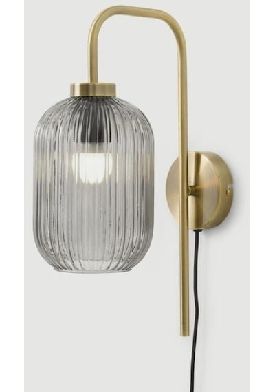 Mylights Retro Bal Camlı Rustik Vintage Aplik Kablolu Anahtarlı Aplik Siyah