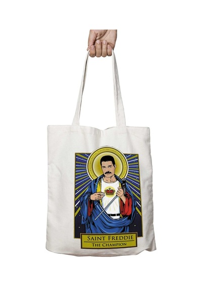 Art Hediye Freddie Mercury Fiction Saint Mia Saint Jules İki Tarafı Kalıcı Baskılı Yıkanabilir Çanta Çok Renkli