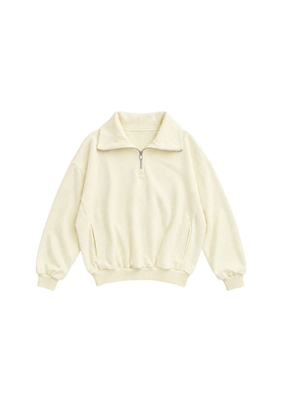 Hiccup Busem Bisiklet Yaka Sweatshirt Krem