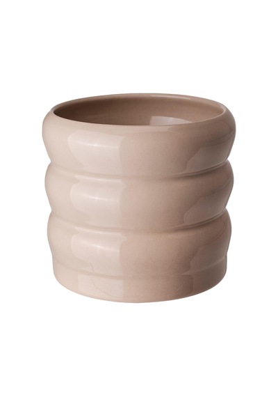 Hasselbukett Seramik Saksı, Bej Bej 12 Cm Diğer