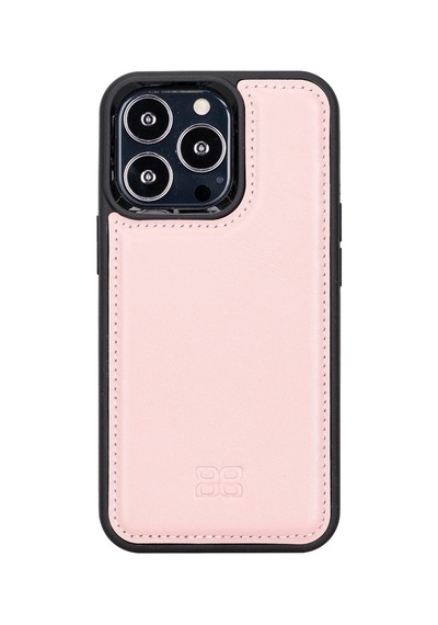 Bouletta Apple İphone 13 Mini Uyumlu Deri Arka Kapak Nu2 Pembe
