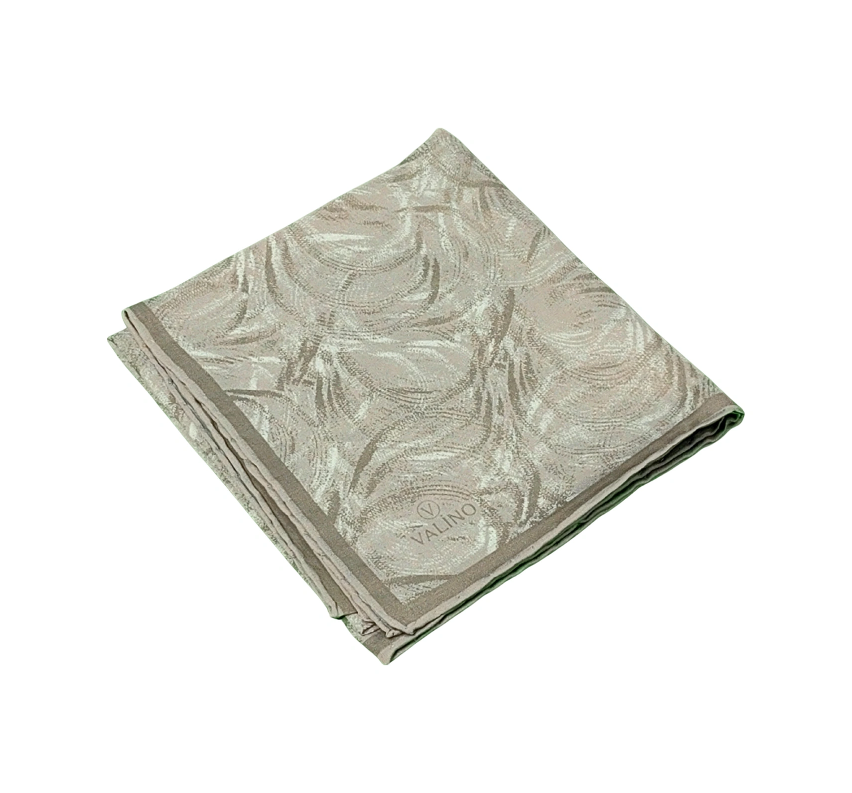 Mim Eşarp Valino Desenli Şifon Eşarp 90x90 Cm Açık Bej