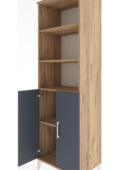 Hyperion Dolap 4 Raflı 2 Kapaklı 60x44x195 Çam-antrasit Atlas Çam Hyperion Dolap 4 Raflı 2 Kapaklı 60x44x195 Çam-antrasit Atlas Çam