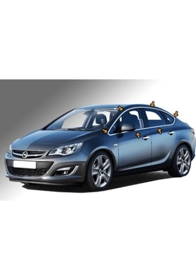 Opel Astra J Sedan Krom Cam Çevre 2010-2020 12 Parça Ful Set