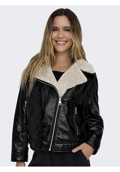 Only Onlanita Bonded Biker Otw Kadın Mont-27673 - Siyah