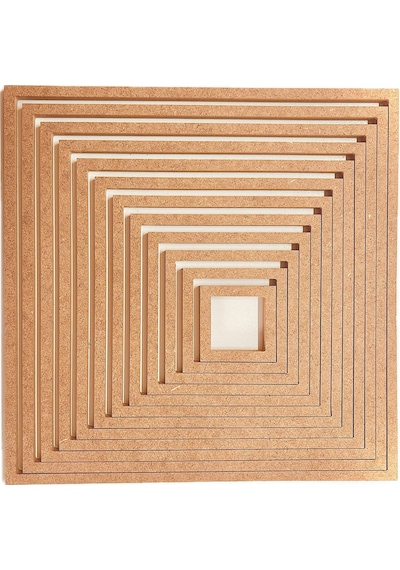 12'li Kare Ham Mdf, 8mm Kalınlık, 30 Cm Kasnak, Boyanabilir Vidasız Kasnak, Makrome Halkası
