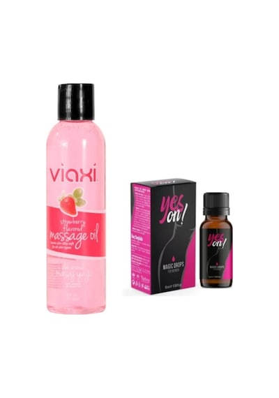 Viaxi Yeson Magic Drops For Women 15 Ml+ Çilekli Masaj Yağı 177 Ml
