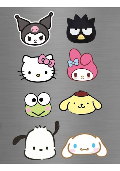 Sanrio Hello Kitty Kuromi My Melody Karakterleri Dekoratif Mutfak Buzdolabı Magneti Süsü