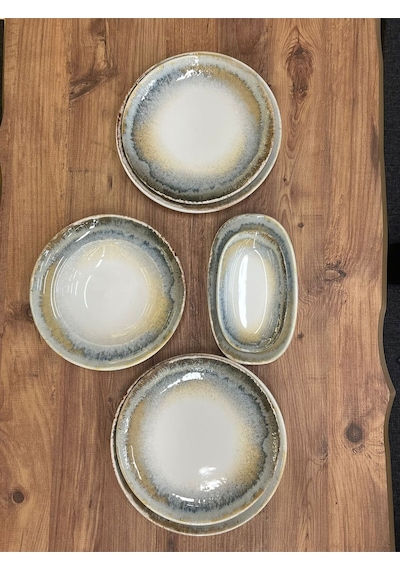 7 Parça Knidos Gourmet Yemek Takımı Çok Renkli