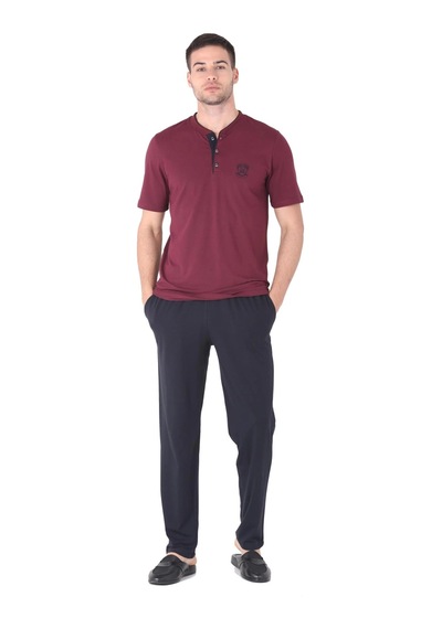 Angbutik D's Damat 224007 Erkek 5'li Eşofman Pijama Takım Seti Bordo