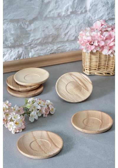 6 KİŞİLİK BAMBU FİNCAN TABAĞI