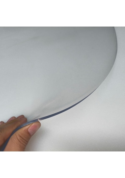 Yuvarlak 3,5mm Şeffaf Kalın Pvc Masa Örtüsü Kaymaz Koruyucu Şeffaf