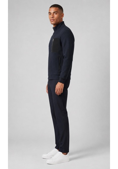 Alexandergardi Cep Detaylı Fermuarlı Dik Yaka Sweatshirt Lacivert