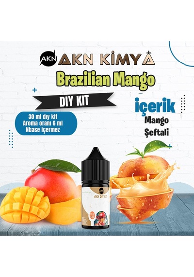 Brazilian Mango Dıy Kit Mango Şeftali Gıda Aroması %20 Oranda Aroma İçerir Hazır Değildir 30 Ml