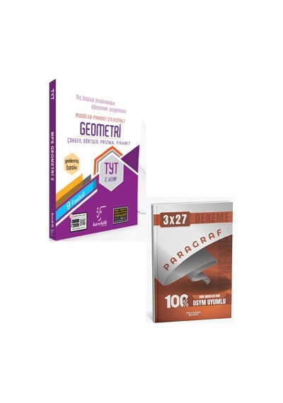 2027 Karekök 2027 Tyt Geometri 2. Kitap 9 Fasikül+anla Kazan Paragraf Deneme