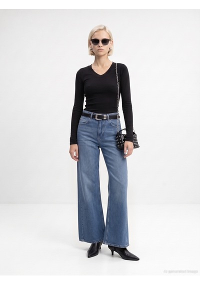 Dilvin 33286 Sıcak Tutan V Yaka Bra-free Top Siyah