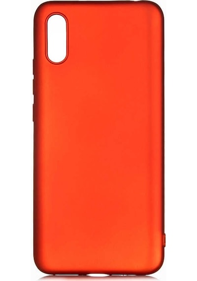 Noktaks - Xiaomi Uyumlu Xiaomi Redmi 9a - Kılıf Mat Renkli Esnek Premier Silikon Kapak - Kırmızı