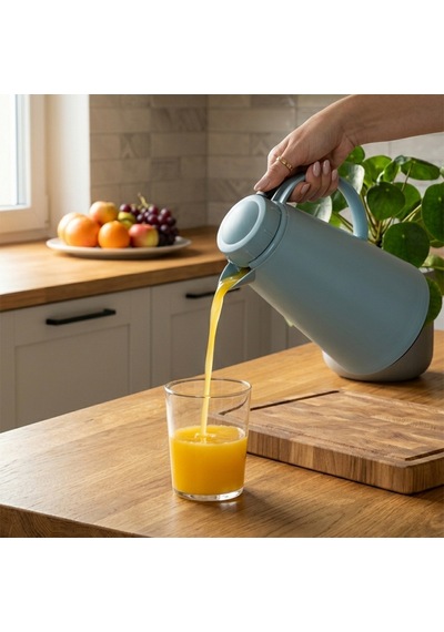 Herevin 161714-590-1 Plastik Termos Çay Termosu Su Termosu Sürahi 1,2 Litre Yeşil