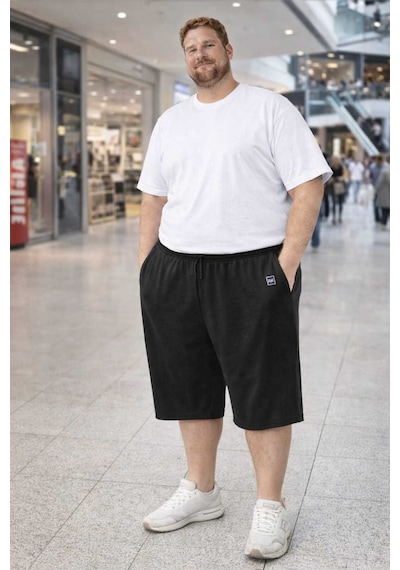 Akt Gayem Butik Çok Büyük Beden Kapri 7xl-10xl Siyah