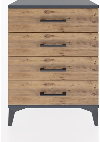 Arges Komodin 2 Raflı 60x30x80 Antrasit-çam Antrasit