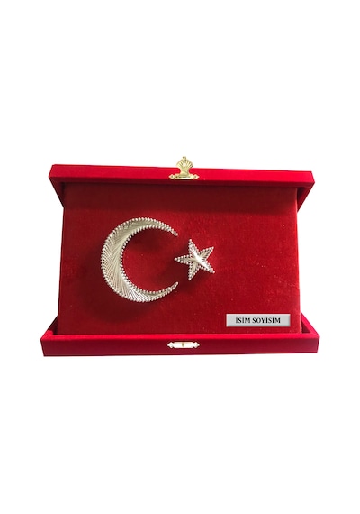 Kadife Kutulu Filografi Türk Bayrağı Tablo -2