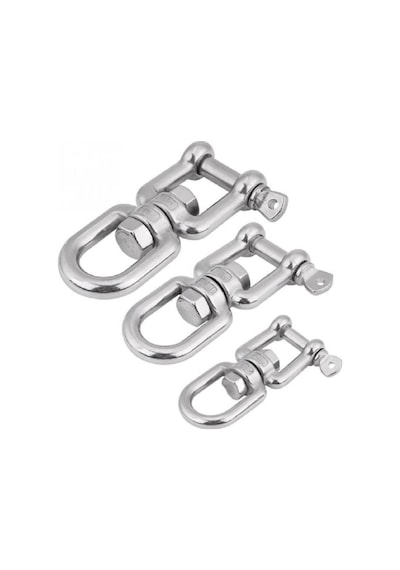 Krom Fırdöndü Kilitli. Paslanmaz Krom. 304 Kalite. Marin Tip 8mm