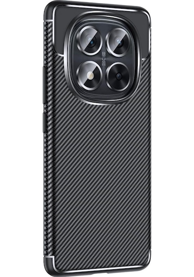 Xiaomi Redmi Note 14 Pro 5g / Poco X7 5g Kılıf Karbon Silikon Case Kapak Siyah