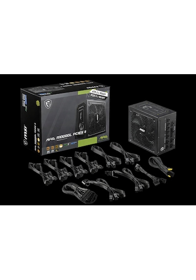 Msı Psu Mag A1000gl Pcıe5 Iı 1000w 80+ Gold Atx 3.1 Pcıe 5.1 Power Supply