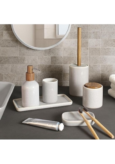 Primanova Elegance 6 Lı Banyo Seti D-s21273 Beyaz